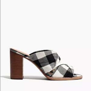 NWOT Madewell Alexandria Mules Gingham Check